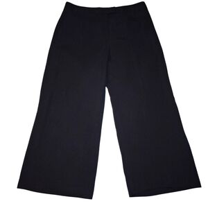 Veronica Beard Wide Leg Cropped Black Pants Size 8 EUC